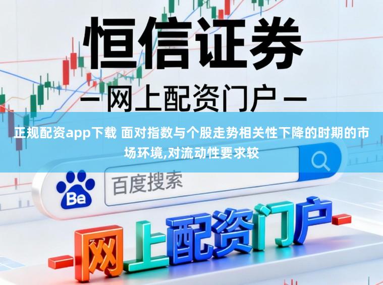 正规配资app下载 面对指数与个股走势相关性下降的时期的市场环境,对流动性要求较